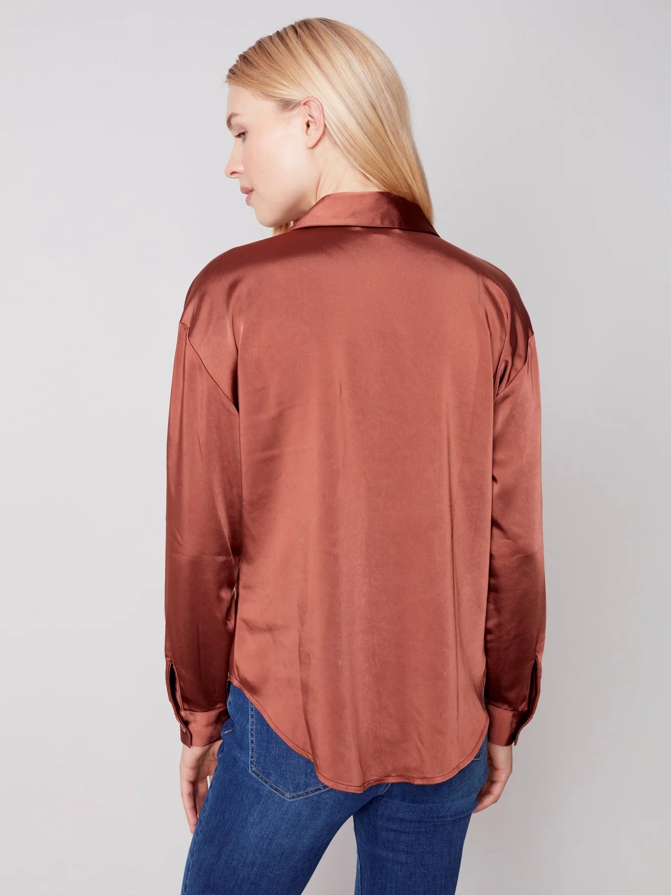 Satin Button Blouse