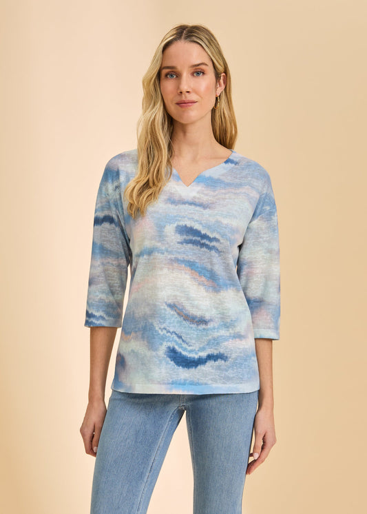 Drop Shoulder Notch Neck