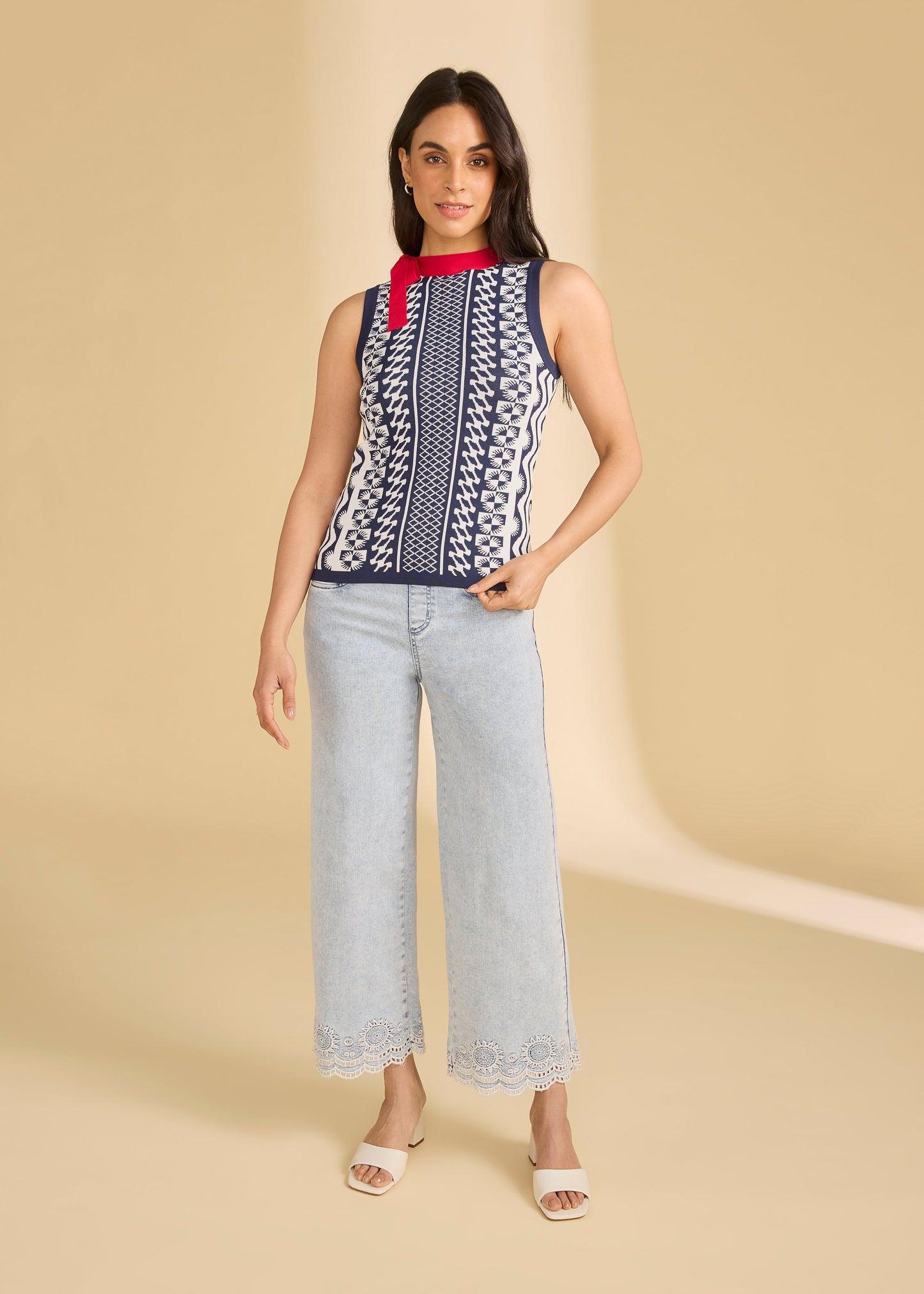 Sleeveless Jacquard