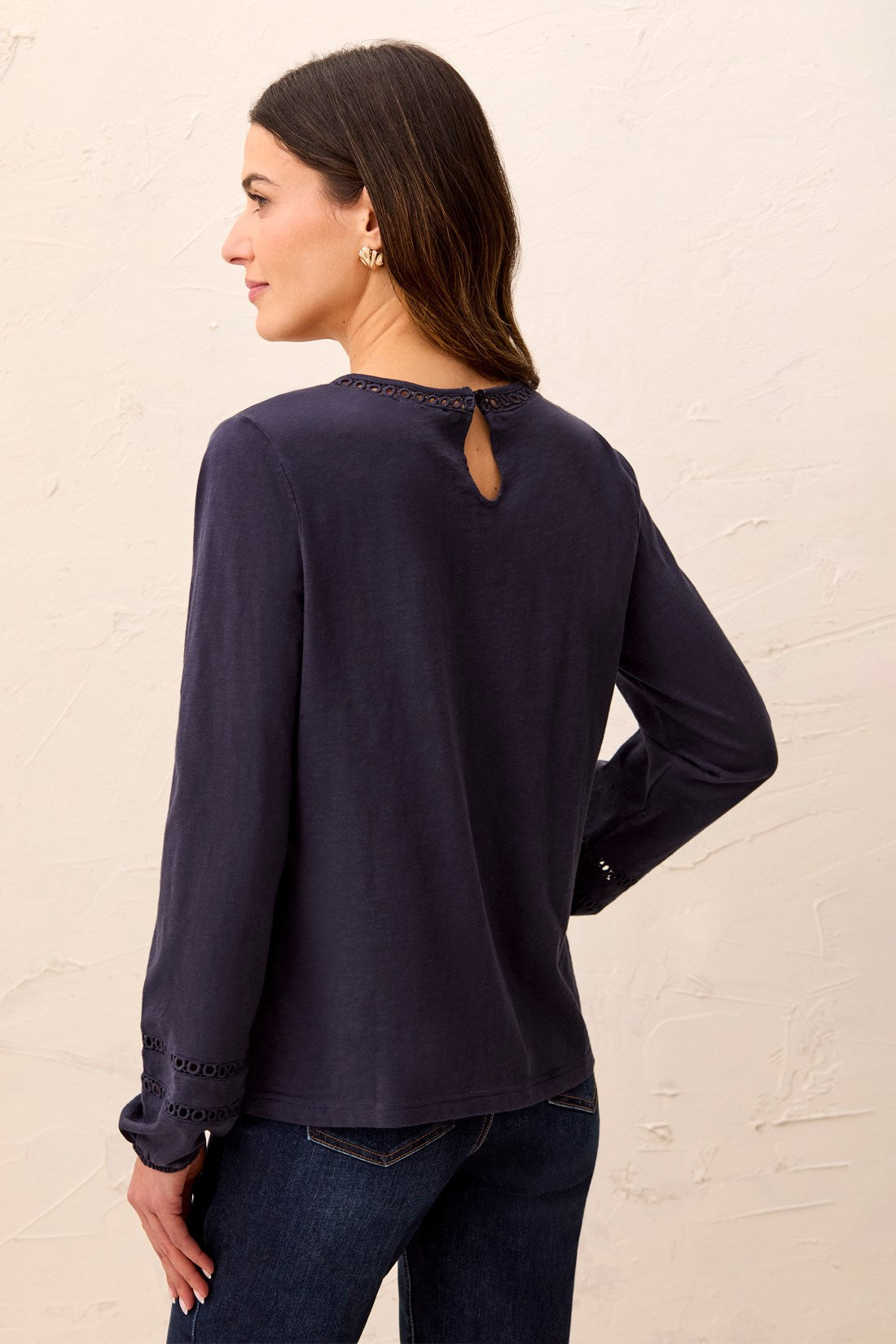 Slub Eyelet Top