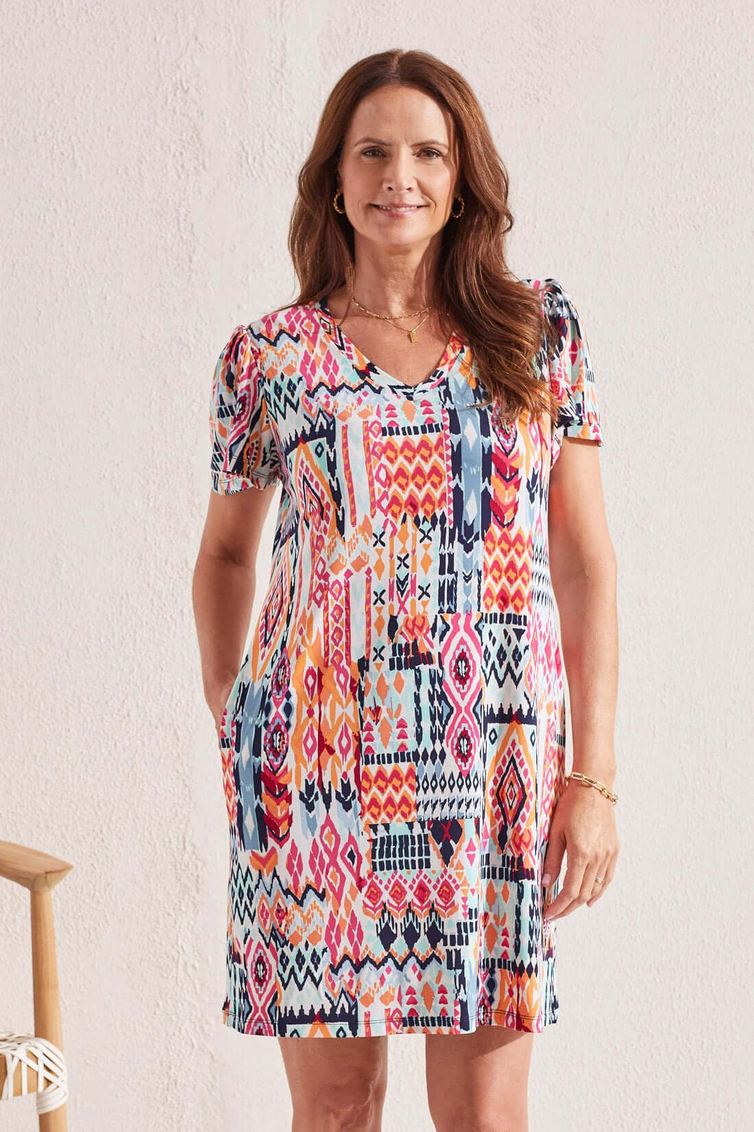 Flutter Sleeve Multi Dress