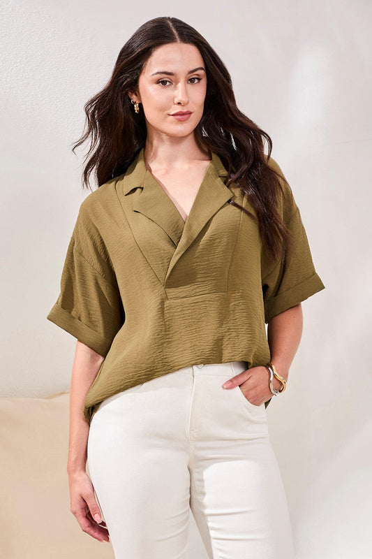 Lapel Collar Top