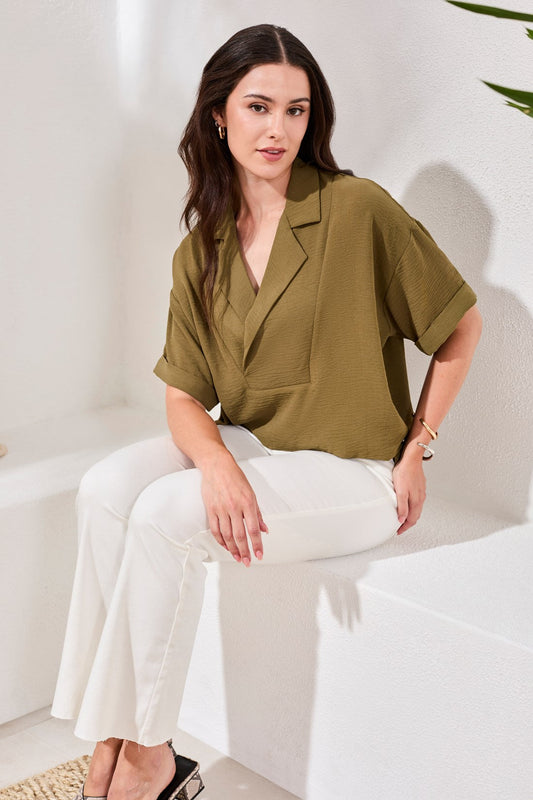 Lapel Collar Top