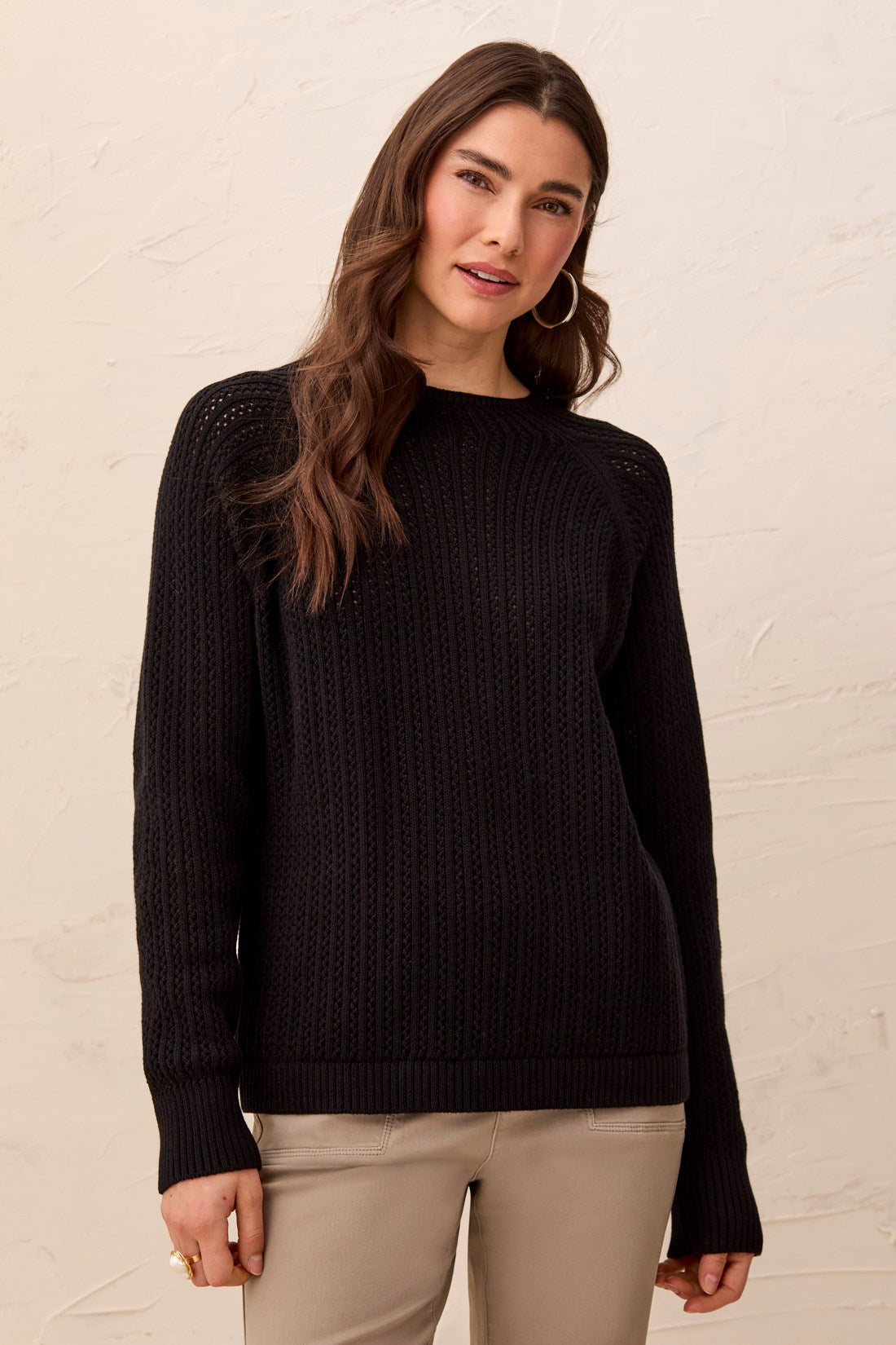 Pointelle Button-Back