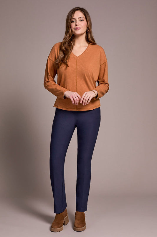 Slub Knit Flatlock Top