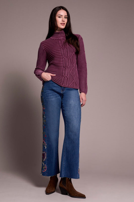 Vintage Wash Mock Neck