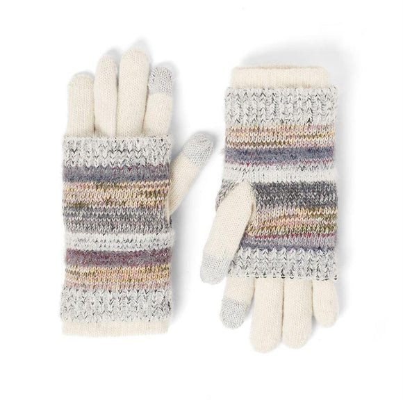 Convertible Stripe Gloves