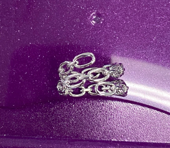Triple Looped Paperclip Ring