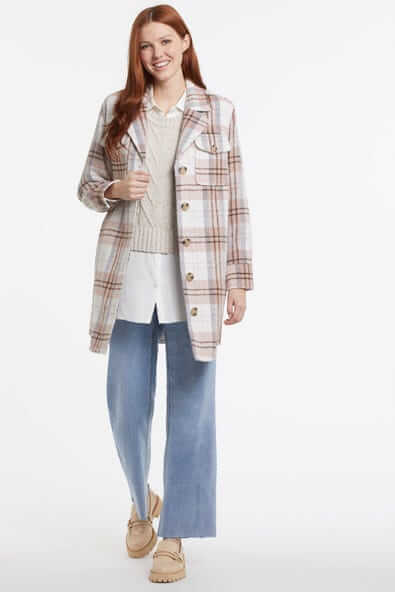 Long Plaid Shacket