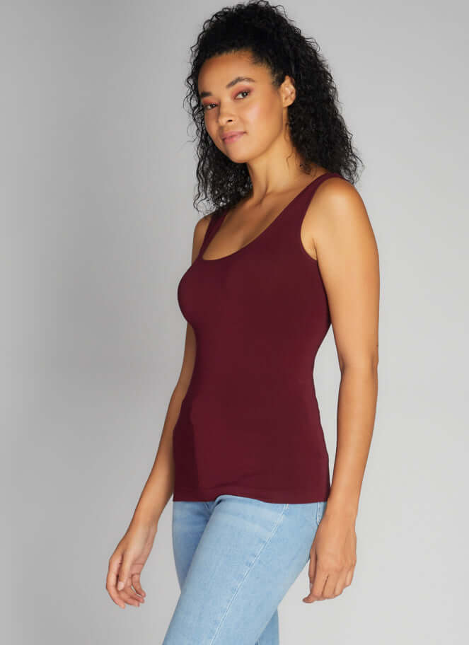 maroon  bamboo tank