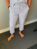 Cotton Linen Blend Capri