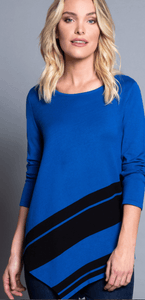 Blue Scoop Neck