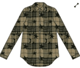 Button Front Plaid