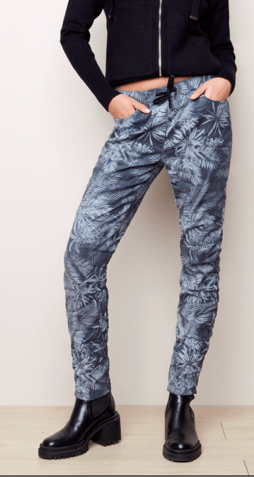 Charlie B Printed Crinkle Jogger