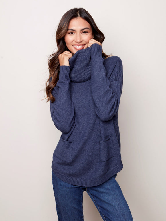 Detachable Scarf Sweater